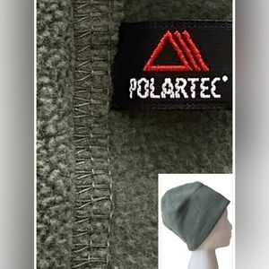Polartec Green Fleece Beanie Cap Hat Unisex Adult one zise